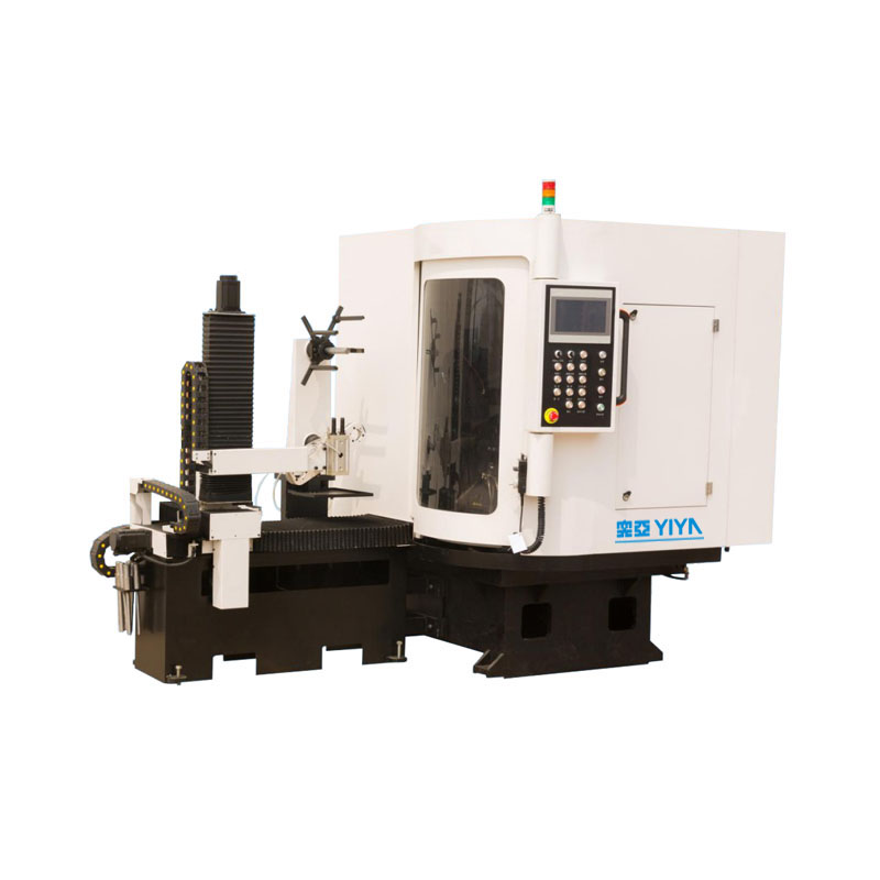 Front and rear corner grinding machine with robotic arm
